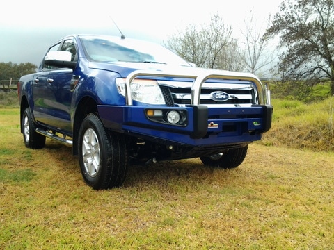 Blue Ford Ranger SUV With PX1 Ironman Bull Bar