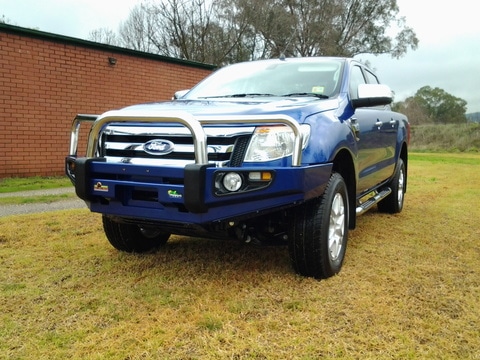 Blue Ford Ranger With PX1 Ironman Bull Bar