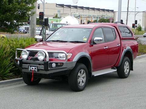 Red Toyota SUV On The Road
