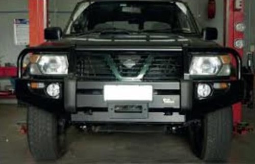 COMMERCIAL DELUXE BULL BAR (COIL SPRING ONLY) TO SUIT NISSAN PATROL Y61 GU SERIES 1 3 1998 2004