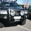 Black Toyota SUV With Protector Bar